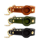 Leather AirTag Dog Collar
